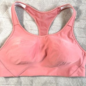 Nwt Racerback Sports Bra Mesh Full Support Pink